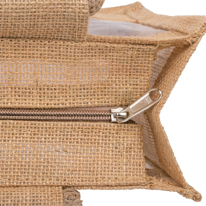 Window 10x8x5 inch Jute Hamper Bag – With Zip - Image 6