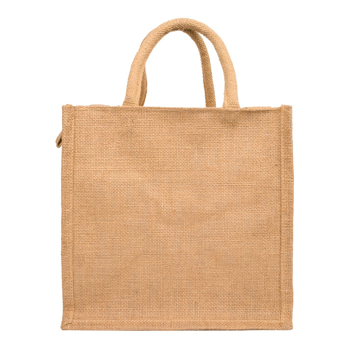 Window 11X11X8 Inch Jute Hamper Bag – With Zip - Image 3